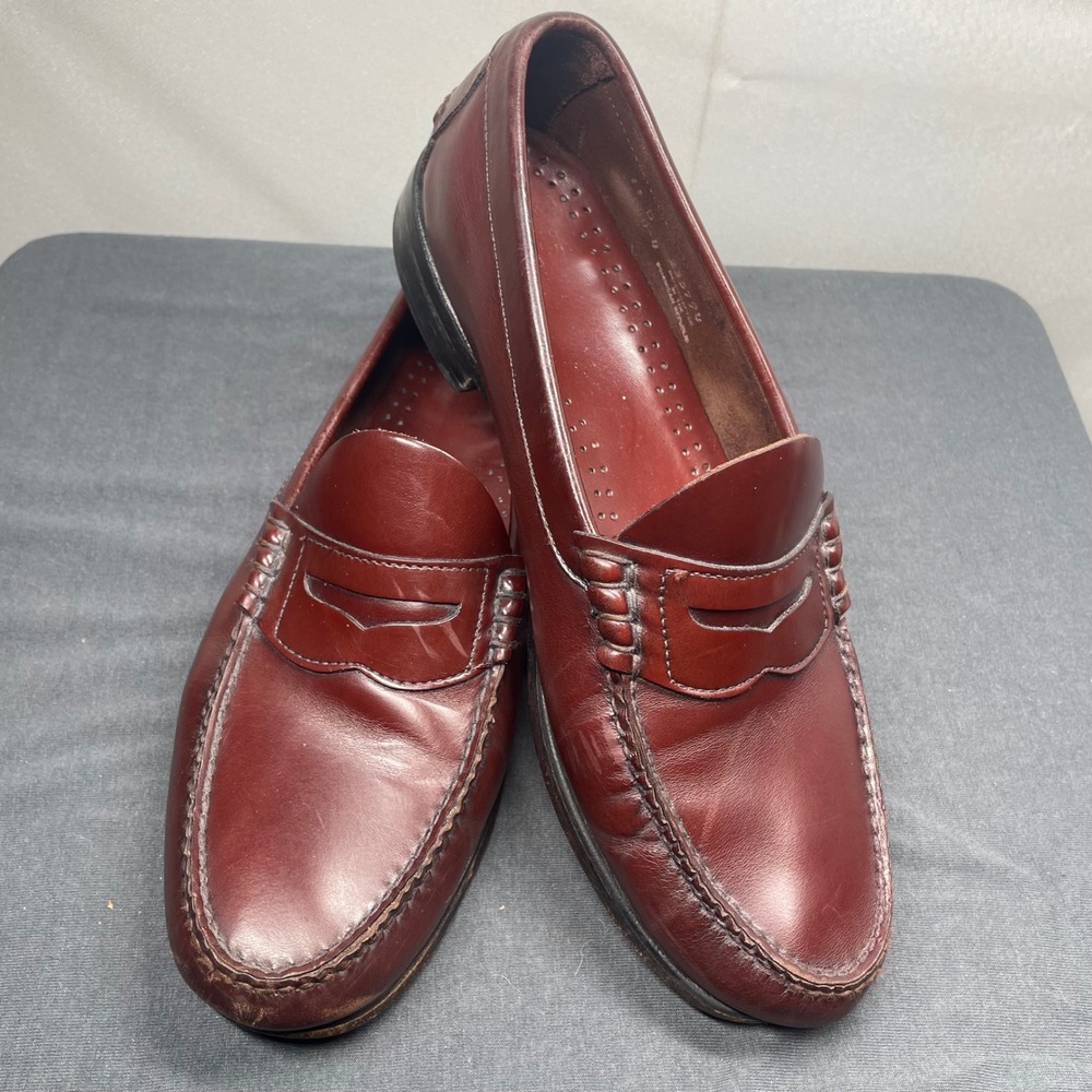 Dexter Men Penny Loafer Leather 11 D Burgundy Preppy Classic Dress Shoes